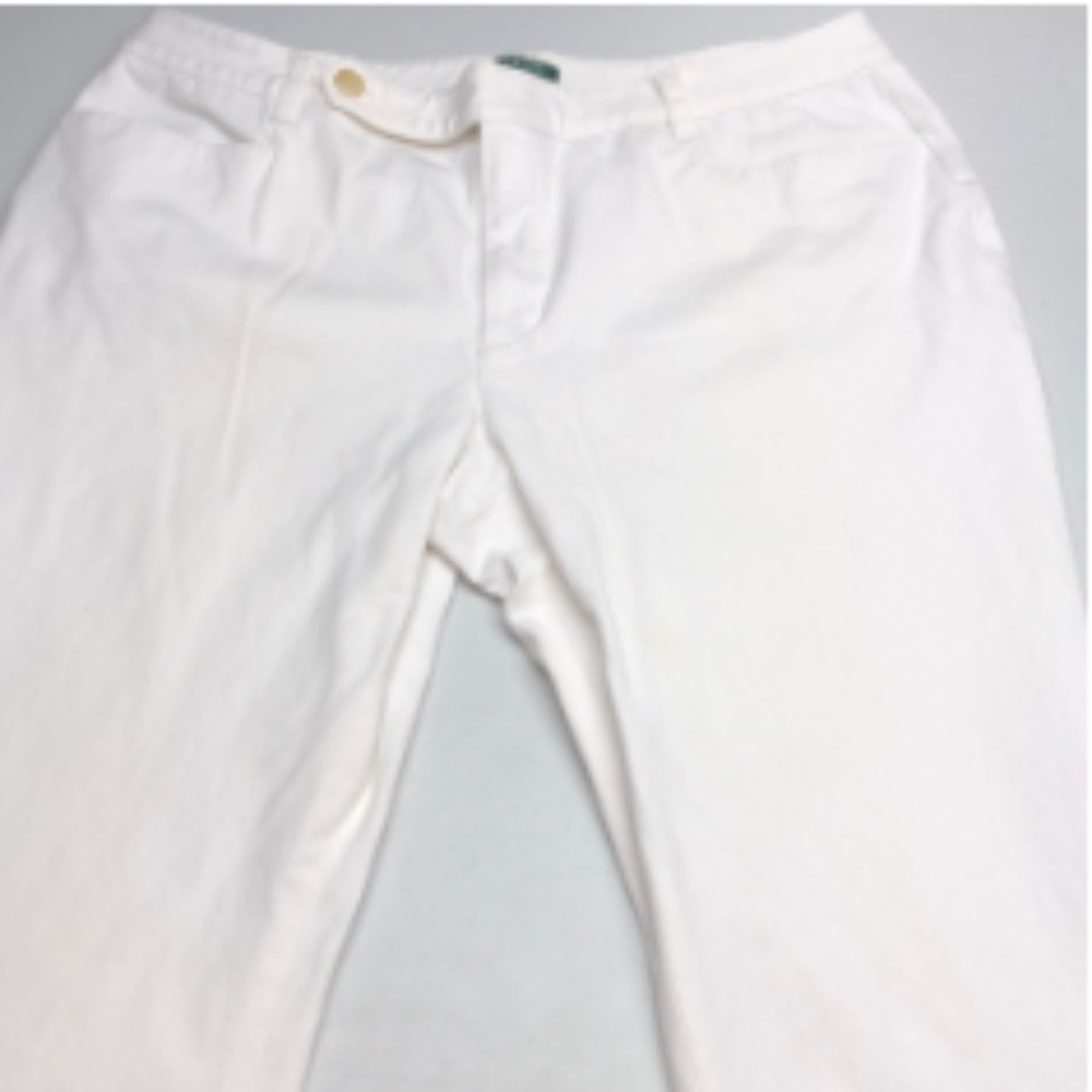 WHITE LAUREN DENIM ADELLE WIDE LEG DRESS PANTS 16/33x28 ⭐️ - Picture 3 of 11